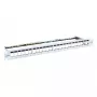 Panel krosowy Blank Patch Panel InLine 76824A 19 cali Kat.6A 24 porty 1U jasnoszary