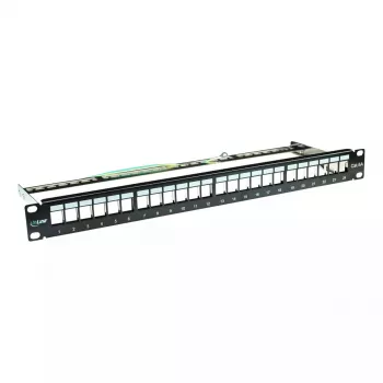 Pusty panel krosowy InLine 76824B 19 cali Kat.6A 24 porty 1U czarny
