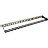 Pusty panel krosowy 19 cali InLine 76824C 24 porty dla keystones RJ45 0.5U czarny