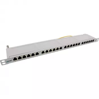 InLine Patch Panel 19 cali Cat.6A 24 porty 0.5U jasnoszary RAL7035
