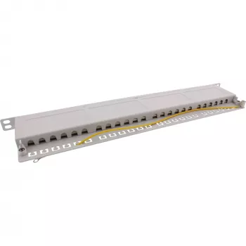 InLine Patch Panel 19 cali Cat.6A 24 porty 0.5U jasnoszary RAL7035