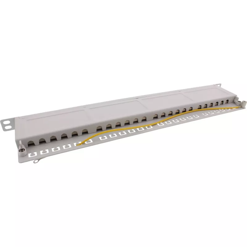 InLine Patch Panel 19 cali Cat.6A 24 porty 0.5U jasnoszary RAL7035