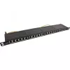 InLine Patch Panel 19 inch Cat.6A 24 Port 0.5U Czarny RAL 9005