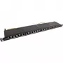 InLine Patch Panel 19 inch Cat.6A 24 Port 0.5U Czarny RAL 9005