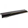 InLine Patch Panel 19 inch Cat.6A 24 Port 0.5U Czarny RAL 9005