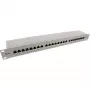 InLine Patch Panel 19 cali Cat.6A 24 Port 1U jasnoszary RAL7035