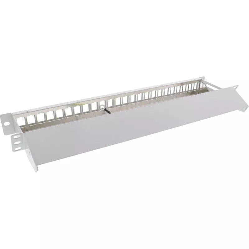 InLine Blank Patch Panel wysuwany 19 cali 24 porty 1U jasnoszary