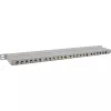 InLine 19-calowy patch panel Cat.6A 0.5U 24-portowy, z osłoną przeciwpyłową, szary
