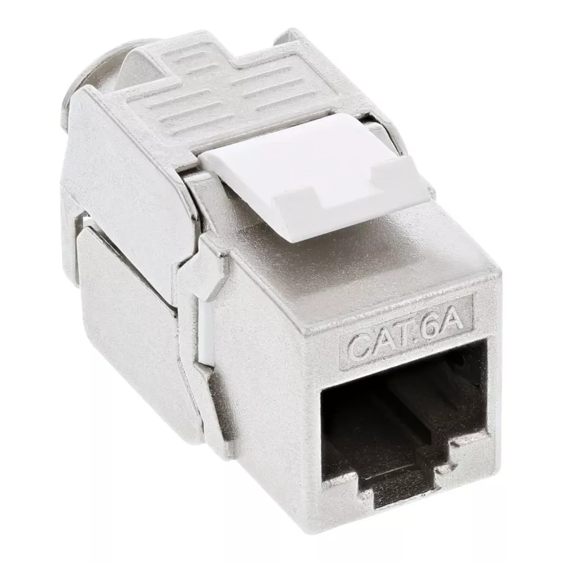 InLine Cat.6A puszka podtynkowa 2x RJ45 biała RAL9010