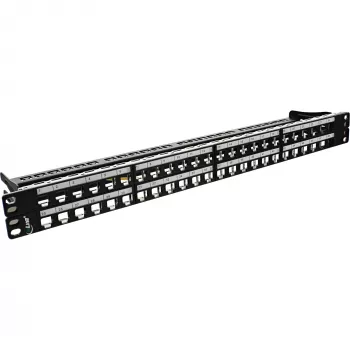 InLine Blank RJ45 Keystone patch panel 19 cali, 48 portów, 1U, czarny