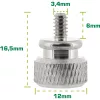 InLine śruby radełkowane do obudów, aluminium, srebrne, opak. 10 szt.