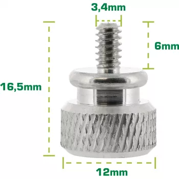 InLine śruby radełkowane do obudów, aluminium, srebrne, opak. 10 szt.
