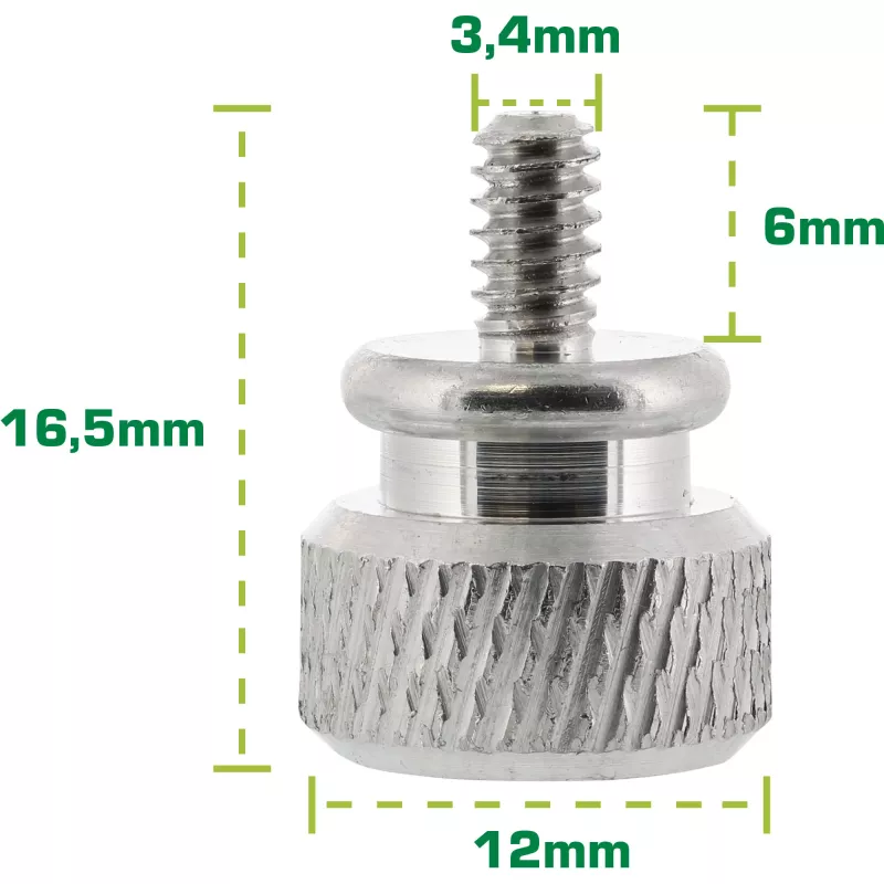 InLine śruby radełkowane do obudów, aluminium, srebrne, opak. 10 szt.