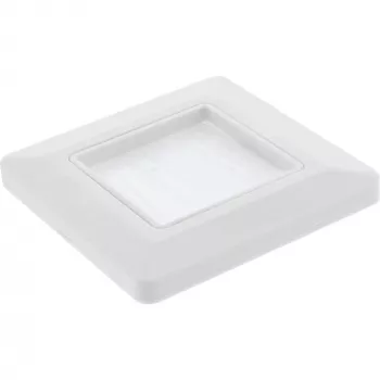 Ramka ścienna z przepustem szczotkowym InLine 78501 do TV, tworzywo sztuczne, biały RAL9010, 80×80 mm