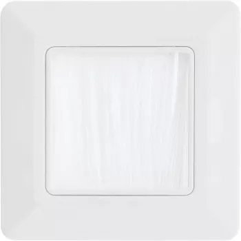 Ramka ścienna z przepustem szczotkowym InLine 78501 do TV, tworzywo sztuczne, biały RAL9010, 80×80 mm