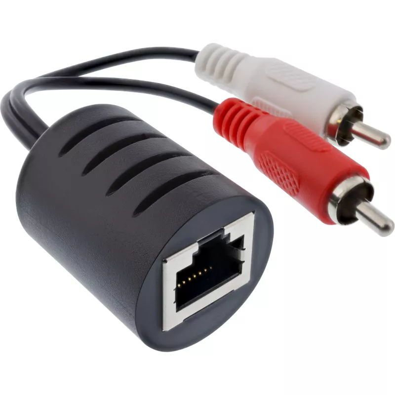 InLine RCA Audio przez LAN / Ethernet / RJ45 kabel 2 szt. w zestawie