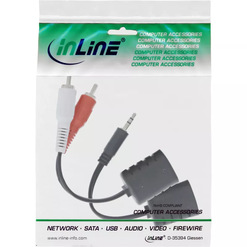 Zestaw InLine RCA Audio przez LAN / Ethernet / RJ45 maks. 50m – kompletny zestaw