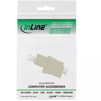 Adapter światłowodowy InLine duplex LC/LC żeński MultiMode z ceramiczną tuleją