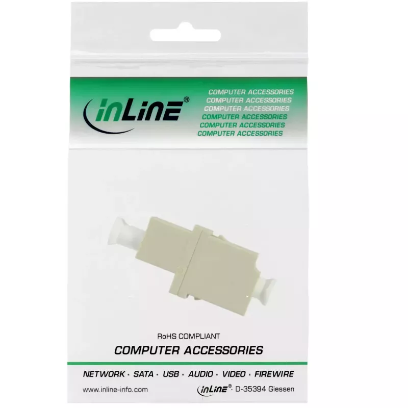 Adapter światłowodowy InLine duplex LC/LC żeński MultiMode z ceramiczną tuleją