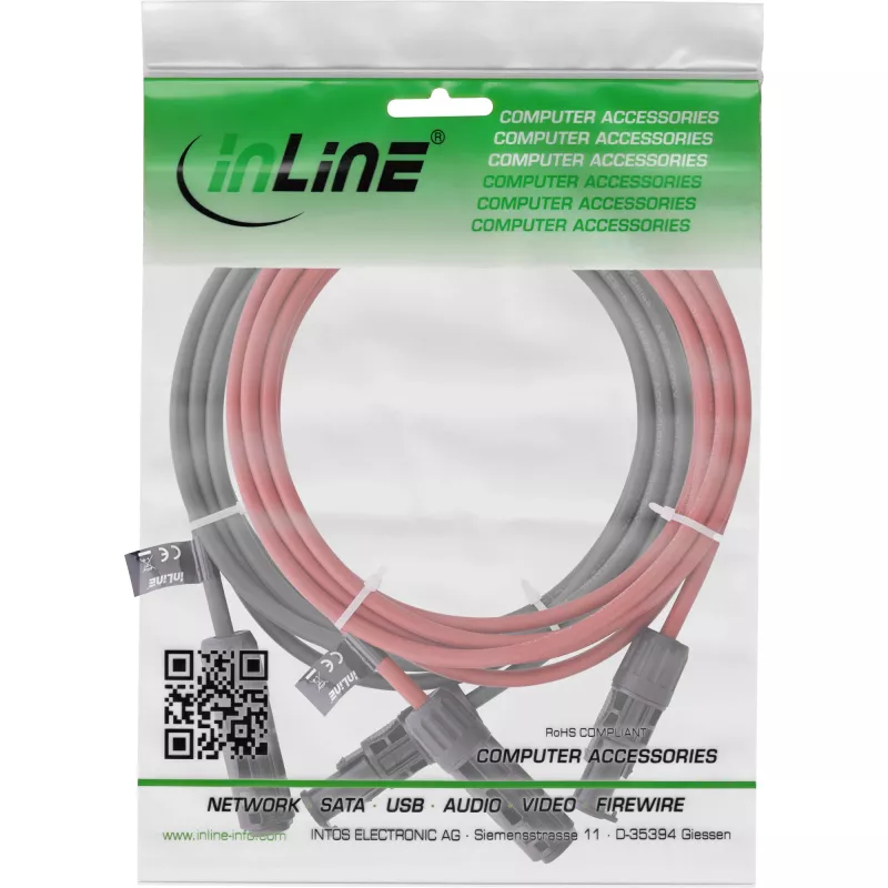 Kabel średniego napięcia InLine 95405 czerwono-czarny 1500V 1m