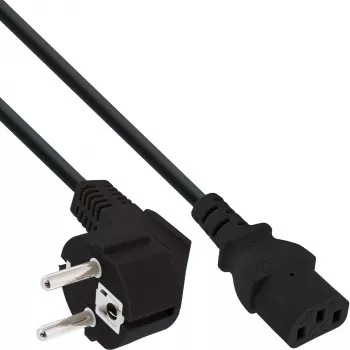 Kabel zasilający InLine B-16647F czarny 0,3 m Wtyczka zasilająca typ F IEC C13