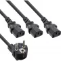 InLine B-16653B kabel zasilający Czarny 1,8 m Wtyczka zasilająca typ F 3 x gniazdo C13