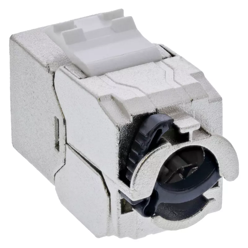 Moduł keystone InLine B-76202Q — płaski szary RJ-45, 14,5×31,8×19,4 mm