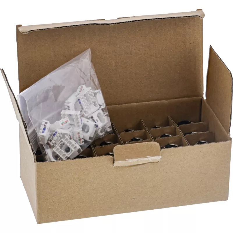 Moduł keystone InLine B-76202Q — płaski szary RJ-45, 14,5×31,8×19,4 mm