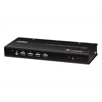 ATEN 2-portowy przełącznik KVMP USB 4K HDMI z obsługą dwóch wyświetlaczy (w komplecie kable)