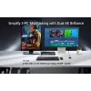 ATEN 2-portowy przełącznik KVMP USB 4K HDMI z obsługą dwóch wyświetlaczy (w komplecie kable)