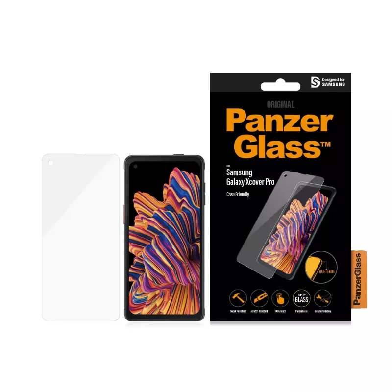 PanzerGlass ® Ochraniacz ekranu Samsung Galaxy Xcover Pro, Samsung, Samsung - Galaxy Xcover Pro, Aplikacja na sucho, Odporny na zarysowania, Odporny na wstrząsy, Przezroczysty, 1 szt.