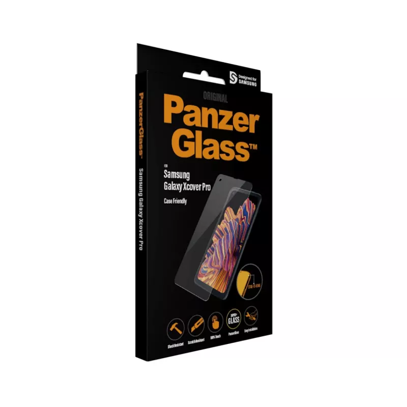 PanzerGlass ® Ochraniacz ekranu Samsung Galaxy Xcover Pro, Samsung, Samsung - Galaxy Xcover Pro, Aplikacja na sucho, Odporny na zarysowania, Odporny na wstrząsy, Przezroczysty, 1 szt.