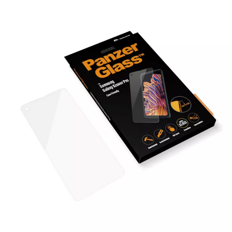 PanzerGlass ® Ochraniacz ekranu Samsung Galaxy Xcover Pro, Samsung, Samsung - Galaxy Xcover Pro, Aplikacja na sucho, Odporny na zarysowania, Odporny na wstrząsy, Przezroczysty, 1 szt.