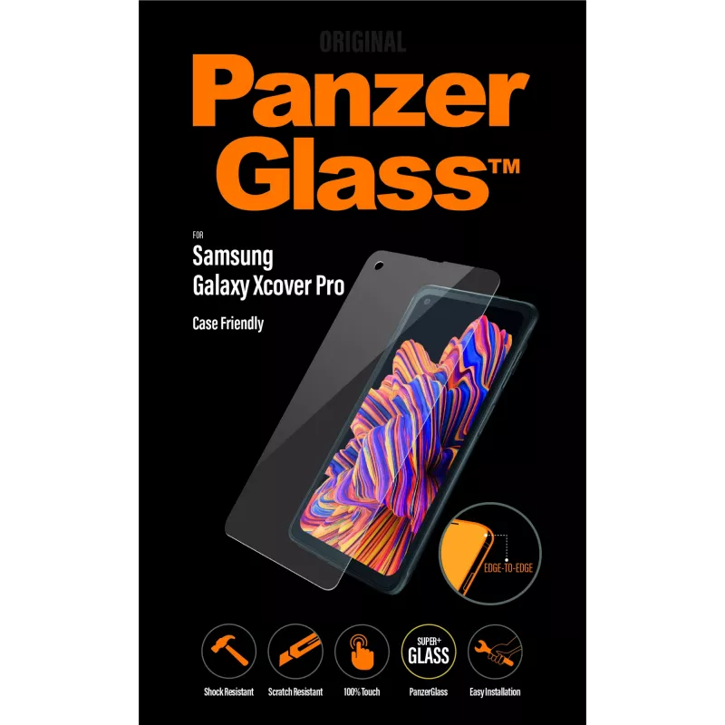 PanzerGlass ® Ochraniacz ekranu Samsung Galaxy Xcover Pro, Samsung, Samsung - Galaxy Xcover Pro, Aplikacja na sucho, Odporny na zarysowania, Odporny na wstrząsy, Przezroczysty, 1 szt.