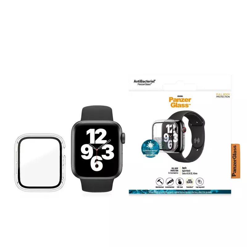 PanzerGlass ® Full body etui Transparent Apple Watch Series SE 3 | 6 | 5 | 4 | 40mm