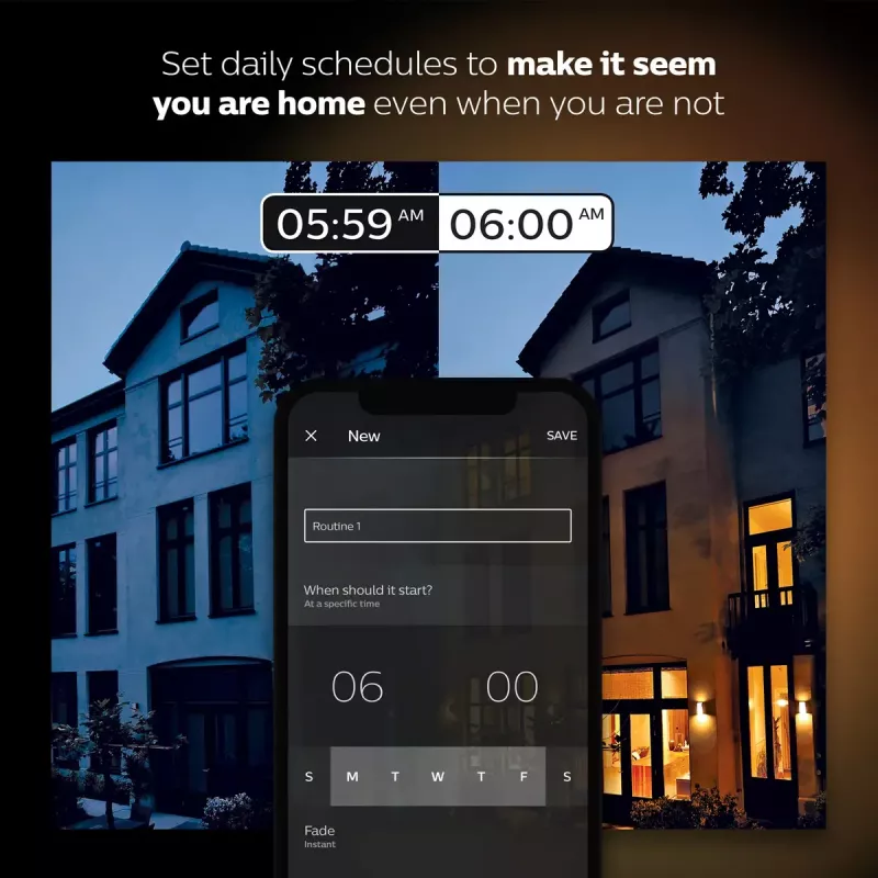 Zestaw startowy inteligentnego oświetlenia LED Philips Hue biały and Colour Ambience — 2× żarówki E27 11W, Bluetooth/Zigbee