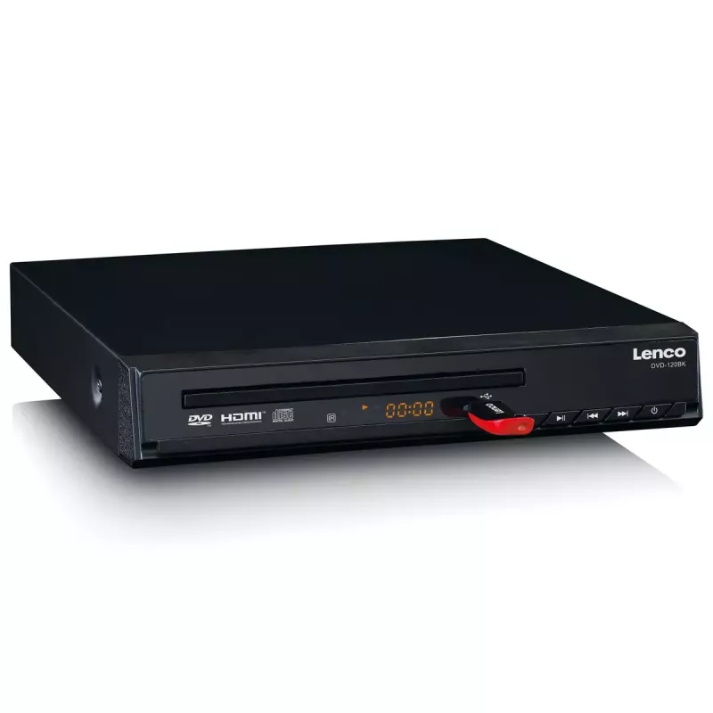 Odtwarzacz DVD Lenco DVD-120 Czarny NTSC PAL 20-20000 Hz 90 dB