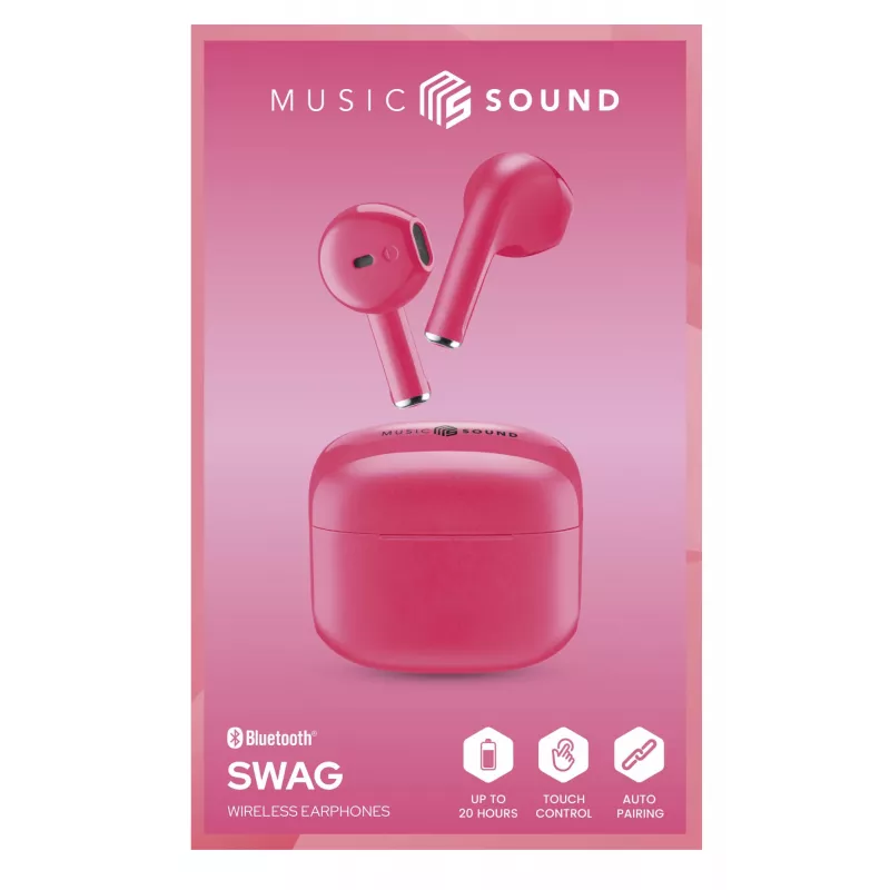 Music Sound Swag SWAG – douszne słuchawki Bluetooth w kształcie kapsułki