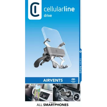 Cellularline Slide Fit - Uniwersalny uchwyt samochodowy na smartfon z łatwym wkładaniem