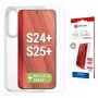 Displex Szkło Hartowane + Etui dla Samsung Galaxy S24+/S25+, Eko Ramka Montażowa, odporne na zarysowania