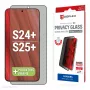 Displex Privacy Ochrona ekranu (10H) dla Samsung Galaxy S24+/S25+, ekologiczna ramka montażowa, filtr prywatyzujący