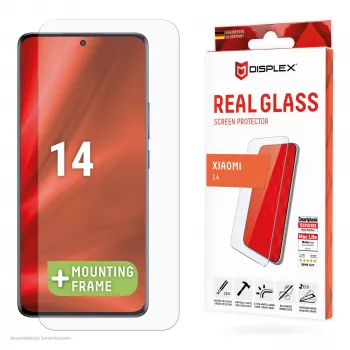 Szkło ochronne Displex (10H) do Xiaomi 14, ekologiczna ramka montażowa, odporne na zarysowania