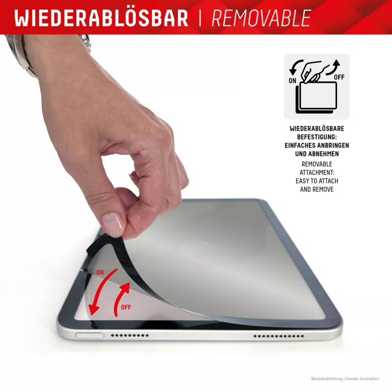Displex TABLET PRIVACY SAFE zdejmowalny dwukierunkowy filtr prywatyzujący do iPada 10,2 inch (7./8./9. gen.)