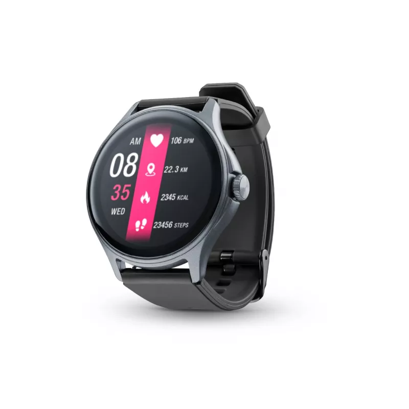 Cellularline ION PRO Round Bluetooth® smartwatch z aplikacją, 3,51 cm (1,38 cala), TFT, ekran dotykowy, 0,00064 GB, 98 g