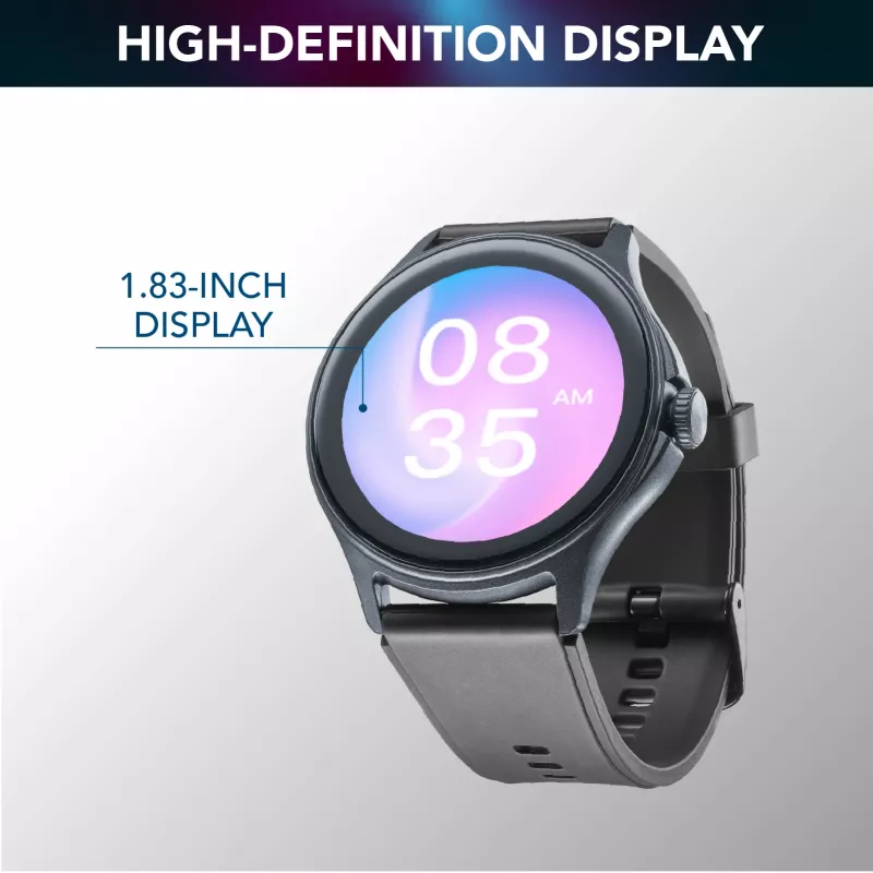 Cellularline ION PRO Round Bluetooth® smartwatch z aplikacją, 3,51 cm (1,38 cala), TFT, ekran dotykowy, 0,00064 GB, 98 g