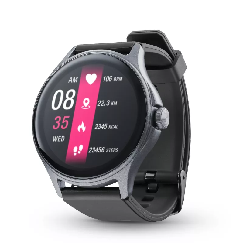 Cellularline ION PRO Round Bluetooth® smartwatch z aplikacją, 3,51 cm (1,38 cala), TFT, ekran dotykowy, 0,00064 GB, 98 g