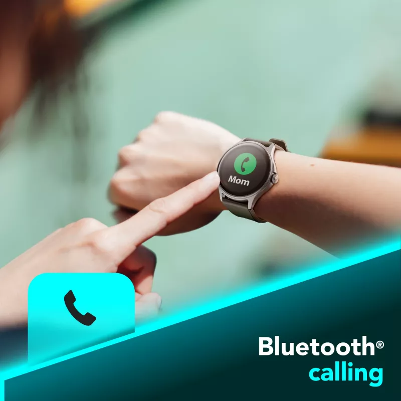 Cellularline ION PRO Round Bluetooth® smartwatch z aplikacją, 3,51 cm (1,38 cala), TFT, ekran dotykowy, 0,00064 GB, 98 g