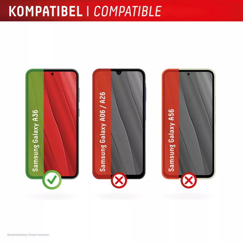 Displex Szkło Ochronne (10H) do Samsung Galaxy A36, Eko Rama Montażowa, odporne na zarysowania