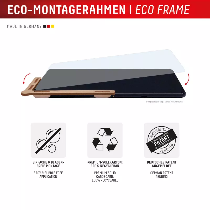 Displex Tablet Glass (9H) dla Samsung Galaxy Tab S10 FE+, Eco Mounting Frame, niezniszczalne