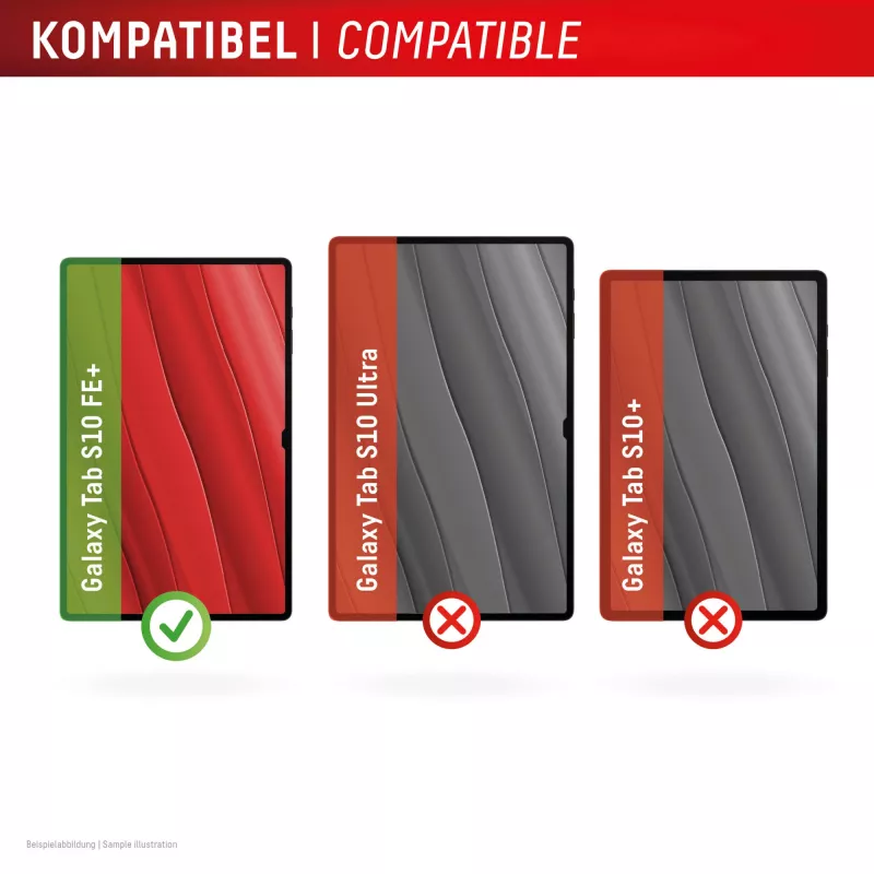 Displex Tablet Glass (9H) dla Samsung Galaxy Tab S10 FE+, Eco Mounting Frame, niezniszczalne